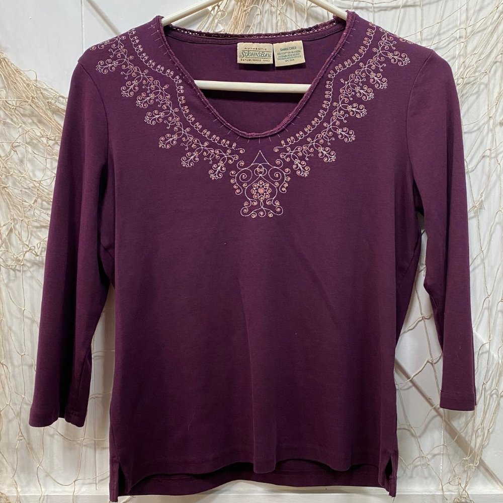 Purple Beaded Shirt